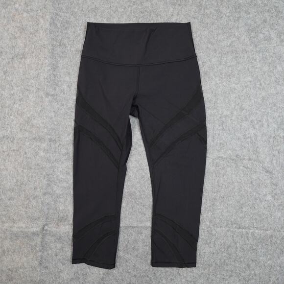 lululemon athletica Pants - Lululemon Leggings Womens 8 Wunder Under High Rise Crop 21" Luxtreme Mesh Yoga
